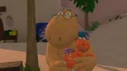 Kokosnuss und sein Opa freuen sich. Zu guter Letzt konnten sie Chef eine schöne Lektion erteilen.