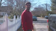 The mysterious man in the red shirt stalks past Randy’s house.