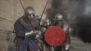 Sturm auf das Burgtor – Mit Rammböcken lassen die osmanischen Angreifer die alten Mauern der Festung Konstantinopel erzittern.