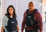 Kensi Blye (Daniela Ruah, l.); Sam Hanna (LL Cool J, r.)