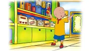 Caillou hat im Kaufhaus endlich seine roten Stifte gefunden.