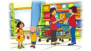Caillous roter Buntstift ist verschwunden. Und den braucht Caillou ganz dringend, weil er Rosie ein Bild malen möchte. Mami hat eine Idee. Sie fährt mit den Kindern in ein Kaufhaus, damit Caillou den wichtigen Stift kaufen kann.