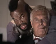 B.A. Baracus (Mr. T. Laurence Tureaud) und Hannibal (George Peppard) im Jumbo-Jet.