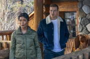 L-R: Angela Bassett as Athena Grant, Oliver Stark as Evan 'Buck' Buckley.