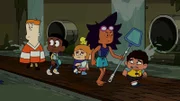 J.P. (l.), Craig (2.v.l.), Kelsey (3.v.l.), Mortimor, (3.v.r.), Sewer Queen (2.v.r.)