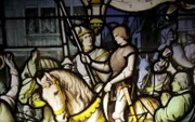 Joan of Arc, stained glass window.