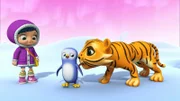 Wissper hat Tigerdame Stripes gerufen, um Pinguin Pablos verletzten Flügel zu heilen.