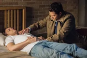 L-R: Jack (Alexander Calvert) and Castiel (Misha Collins)
