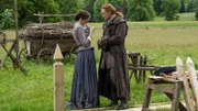 Heimkehr mit pelzigem Mitbringsel: Caitriona Balfe als Claire Randall, Sam Heughan als Jamie Fraser