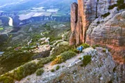 Riglos ist eines der wichtigen Kletterreviere in Spanien.