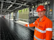 Jürg Merian auf der Autobahn-Baustelle unter seiner Astra-Bridge.