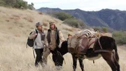 Myke and Ruth with donkey.
