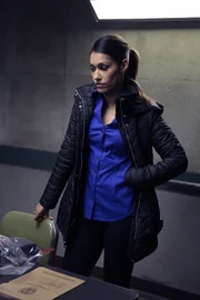 Meredith (Janina Gavankar) macht sich Sorgen, wenn ihre Beziehung mit Billy offiziell werden sollte, einer von ihnen in ein anderes Polizeirevier versetzt werden könnte ...