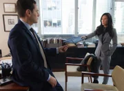 In the right: Dr. Joan Watson (Lucy Liu)