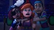 Sogar die Lehrer der Pirate Academy machen sich bei der Horrorshow-Aufführung vor Grusel fast in die Hose.