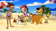 v.li.: Marsha, Lugosi, Bunnicula, Mina Monroe, Harold, Chester