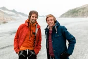 Checker Tobi mit Gletscherforscher Johannes Schindler (links).