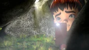 Kleiner Fuß hat wenig Lust in die enge Felshöhle zu krabbeln, um nach dem Schatz des Engländers zu suchen.