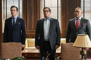 (v.l.n.r.) Robert Jones (Erich Bergen); Jason Bull (Michael Weatherly); Chunk Palmer (Christopher Jackson)