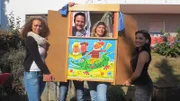 Charleen, Trödel-Experte Andreas Bierschock, Betina und Valentina.