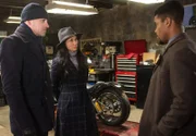 L-R: Sherlock Holmes (Jonny Lee Miller), Dr. Joan Watson (Lucy Liu) and Detective Marcus Bell (Jon Michael Hill)