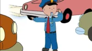 Caillou träumt davon, als Polizist den Menschen zu helfen.