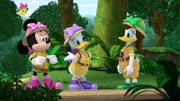 On left: Minnie Mouse, in middle: Daisy Duck