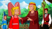Frau Martin (2.v.r.) bittet Bibi (2.v.l.), die Hexerei rückgängig zu machen. Nur leider ist das nicht so einfach.