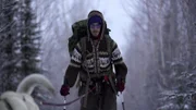 Alex Javor beim Skijöring mit seinem Hund Sipsey zum Teklanika-Fluss. (National Geographic)