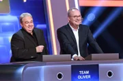 Die Kandidaten des Teams "Oliver": Comedian und Satiriker Oliver Kalkofe (l. ) und Moderator und Satiriker Oliver Welke (r.).