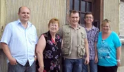 Foto, v.li.n.re.: Eckart, Ellen, Otto Schulte, Tom und Heike