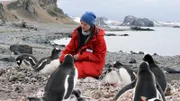 Marie-Charlott Rümmler bei einem wissenschaftlichen Experiment auf der Insel der Pinguine.