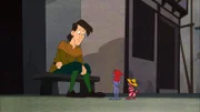 Yoyo und Doc Croc mit dem unglücklich verliebten Edgar.