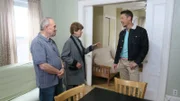 David Bromstam meets our winners at the old house, by the dining area.