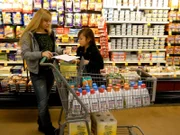 Angelique shopping with daughter Nyomi.