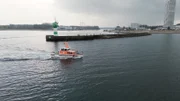 Seenotrettungsboot ERICH KOSCHUBS fährt raus.