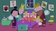 Die königliche Familie ist froh, dass die Zwillinge endlich schlafen.