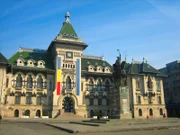 A town square in Crajova, Romania. Romania is the homeland of Vlad Dracula, also known as Vlad the Impaler, the Romanian prince who some believe to be the historic character behind the famed vampire Count.