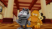 Garfield will Nermal den Schönheitswettbewerb vermiesen.