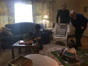 A recreation of Patti meeting the kids.