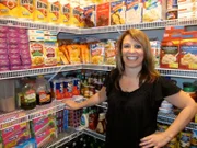 Joni with stockpile.
