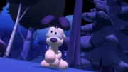 Odie verirrt sich im Wald und findet nicht mehr nach Hause.