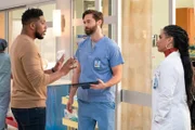 L-R: Dr. Floyd Reynolds (Jocko Sims), Dr. Max Goodwin (Ryan Eggold), Dr. Helen Sharpe (Freema Agyeman)