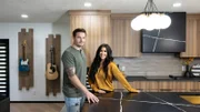 As seen on HGTV’s Farmhouse Fabulous, Chelsea and Cole DeBoer talk about the new countertops before the reveal at Ford home.