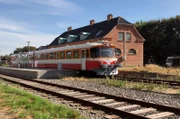 Unterwegs in Mitteljütland – unter anderem gezogen vom Lynette-Triebwagen vor Fare.