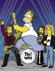 Homer (M.) bei einem Auftritt mit der Rockgruppe "The Who".