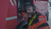 Norway - Bjoern at the controls of his truck.