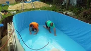 Der Traum vom eigenen Poolparadies im Garten nimmt langsam Gestalt an..