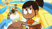 Malika hat sich in der Bibliothek ein Buch über ein Mädchen aus der afrikanischen Savanne ausgeliehen.