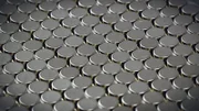 Close up of Tesla rechargeable batteries. (National Geographic/Alex Macdonald)